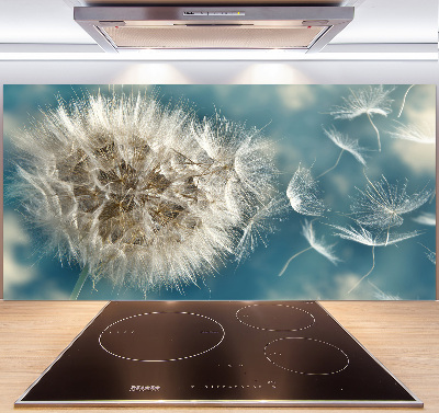 Kitchen splashback dandelions