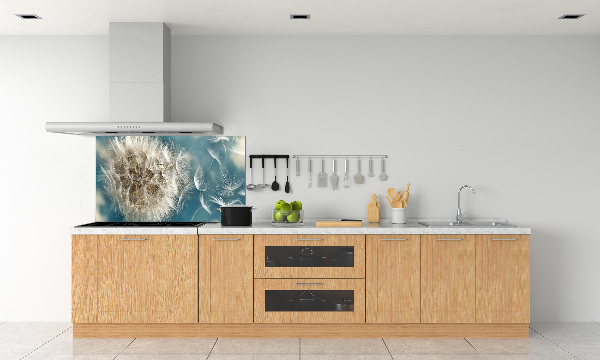 Kitchen splashback dandelions