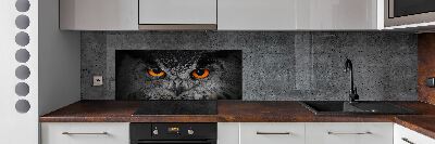 Cooker splashback Owl devilish eyes