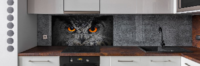 Cooker splashback Owl devilish eyes