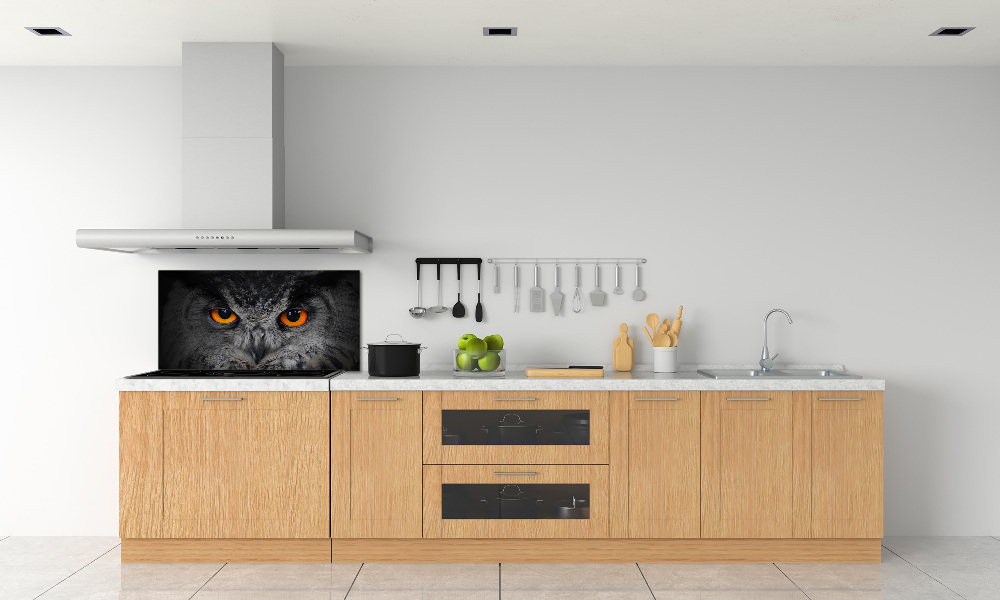 Cooker splashback Owl devilish eyes