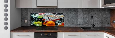 Cooker splashback Fruit underwater