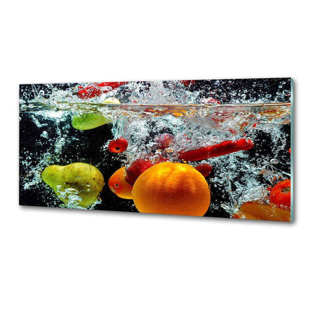 Cooker splashback Fruit underwater