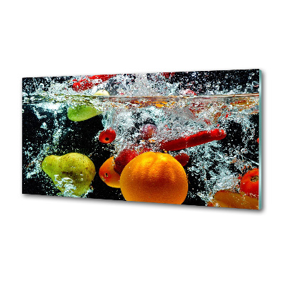 Cooker splashback Fruit underwater