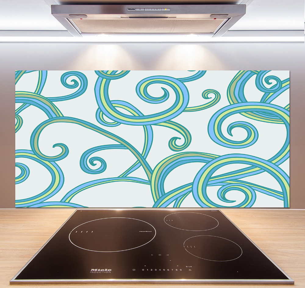 Cooker splashback Abstract spirals