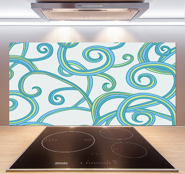 Cooker splashback Abstract spirals