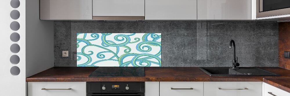 Cooker splashback Abstract spirals