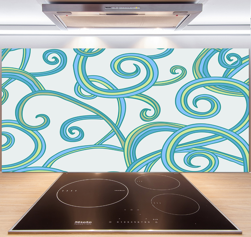 Cooker splashback Abstract spirals