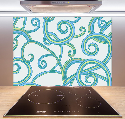 Cooker splashback Abstract spirals