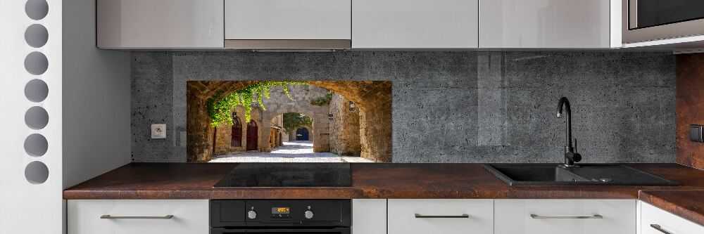 Kitchen wall panels Charming streets