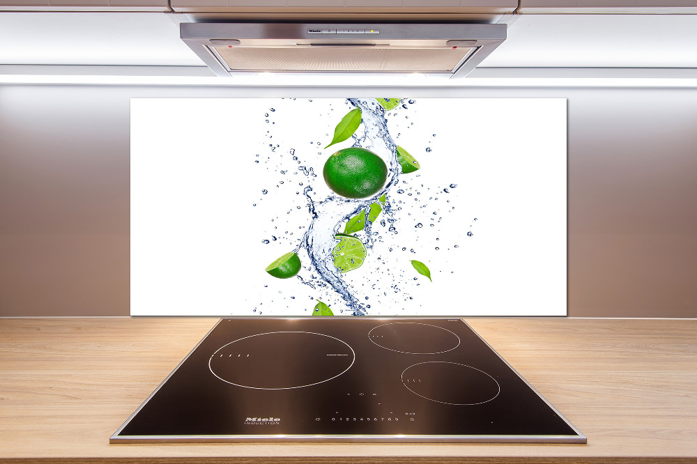 Cooker splashback Lime and water