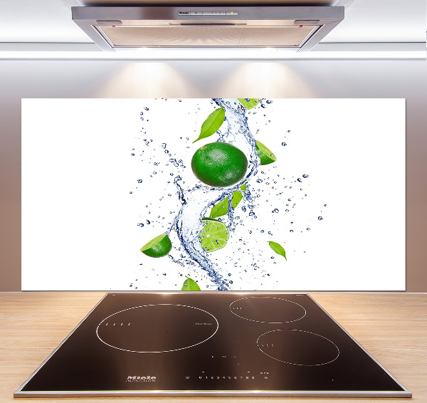 Cooker splashback Lime and water