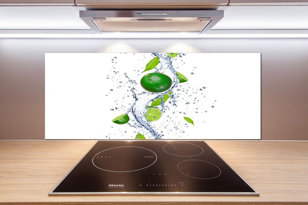 Cooker splashback Lime and water