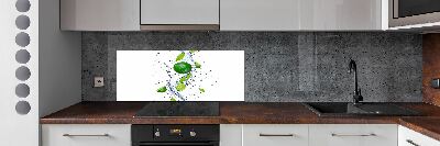 Cooker splashback Lime and water