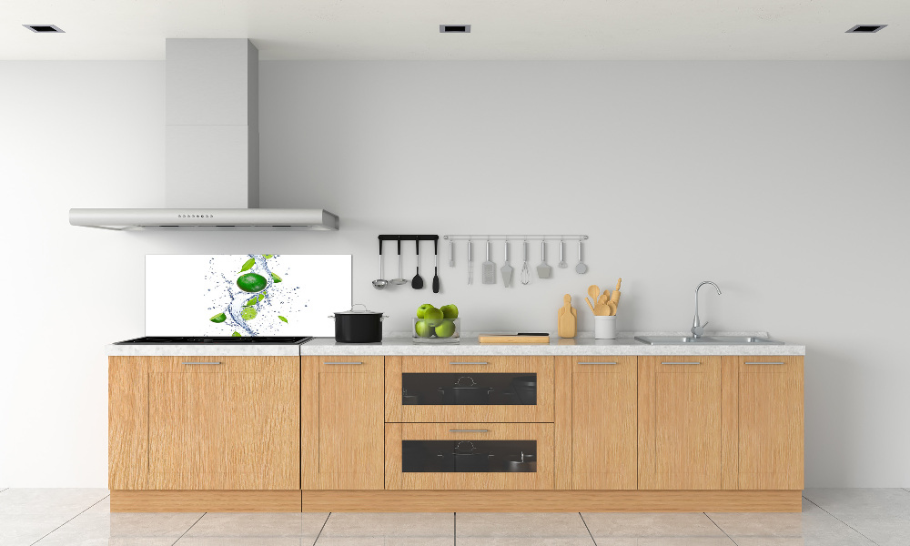 Cooker splashback Lime and water