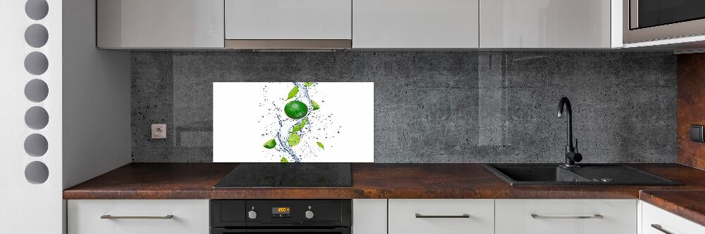 Cooker splashback Lime and water