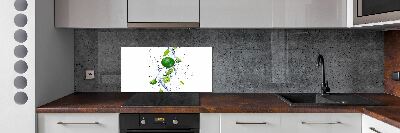 Cooker splashback Lime and water