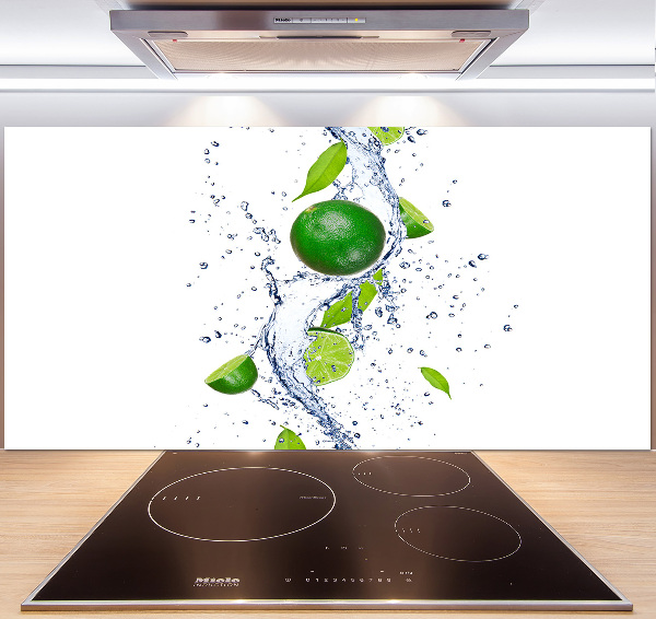 Cooker splashback Lime and water