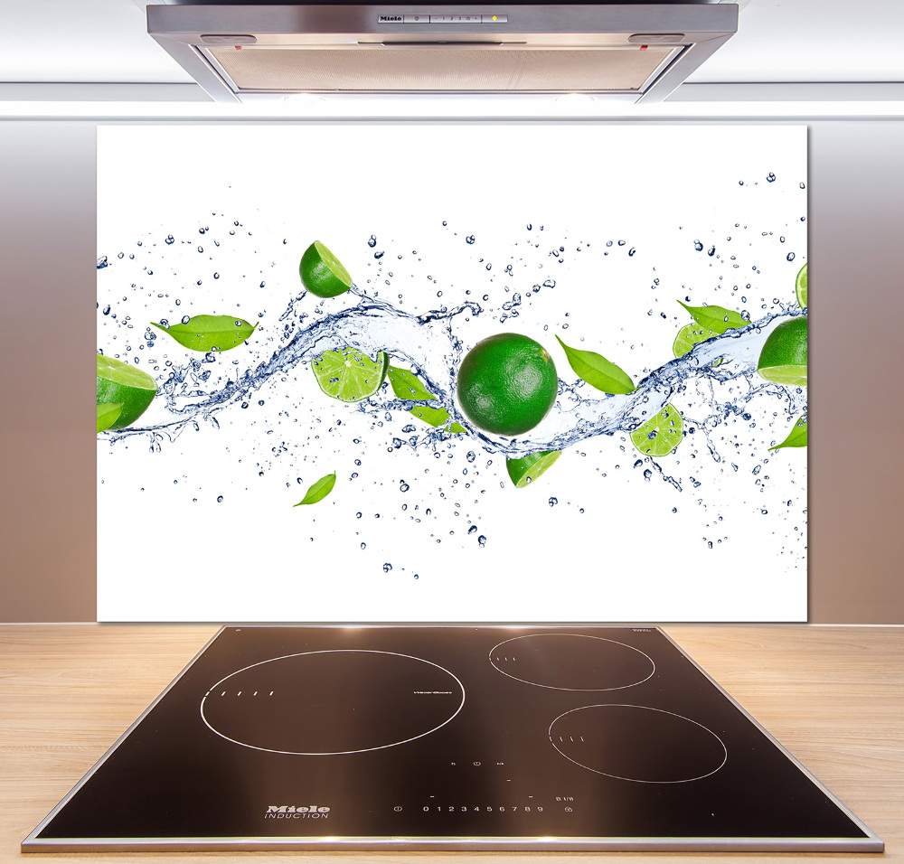 Cooker splashback Lime and water