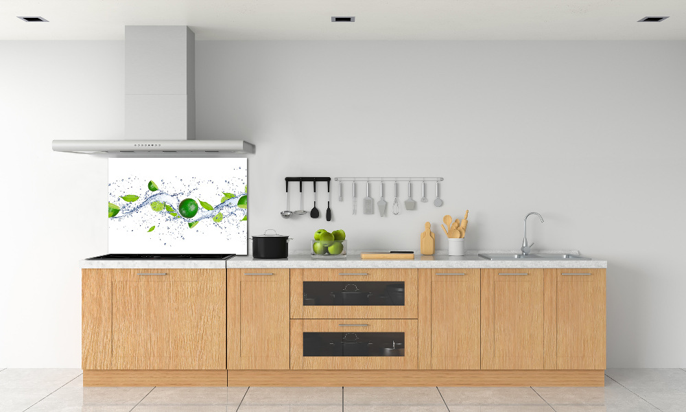 Cooker splashback Lime and water