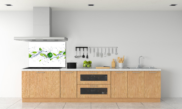 Cooker splashback Lime and water