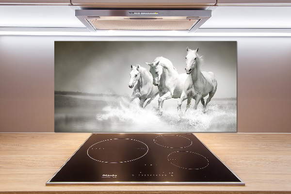 Cooker splashback White horses