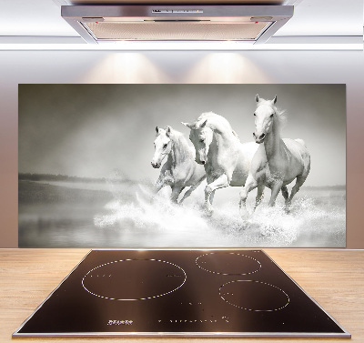 Cooker splashback White horses