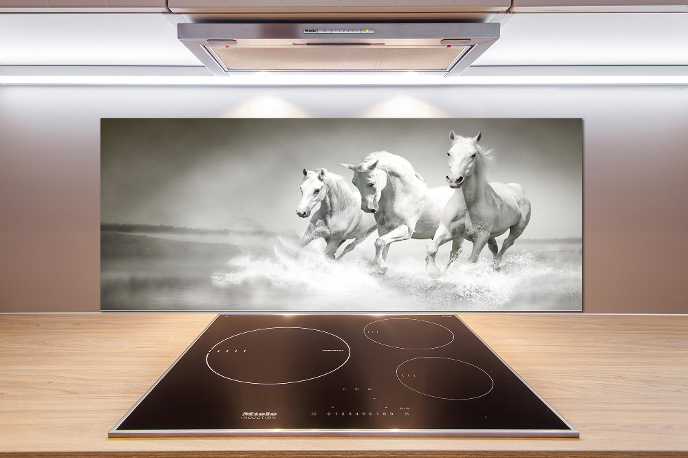 Cooker splashback White horses