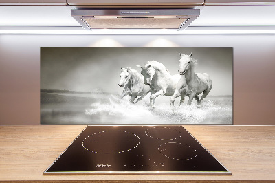 Cooker splashback White horses