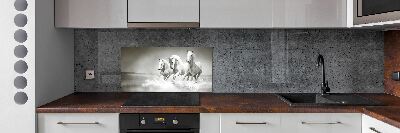 Cooker splashback White horses