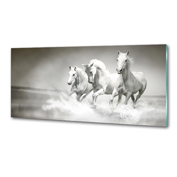 Cooker splashback White horses