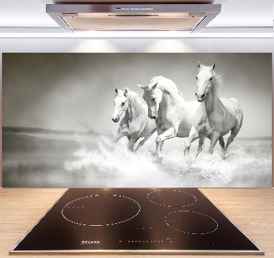 Cooker splashback White horses