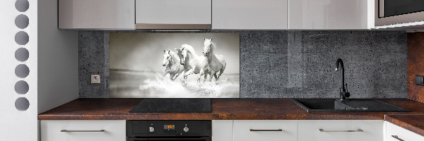 Cooker splashback White horses