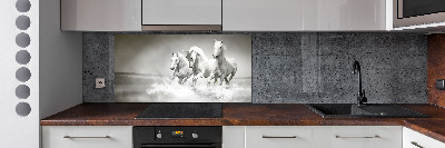 Cooker splashback White horses