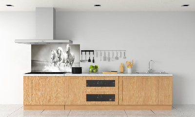 Cooker splashback White horses