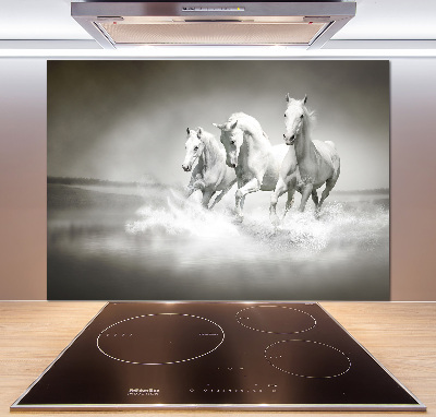 Cooker splashback White horses