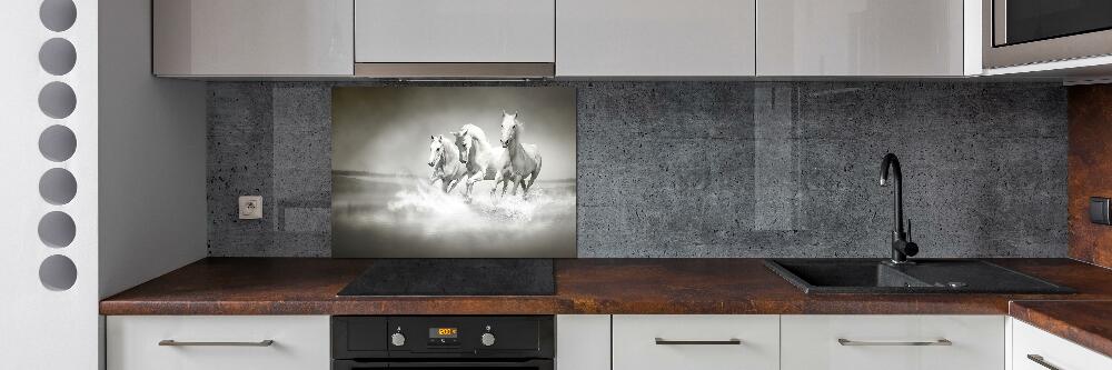 Cooker splashback White horses