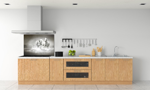 Cooker splashback White horses