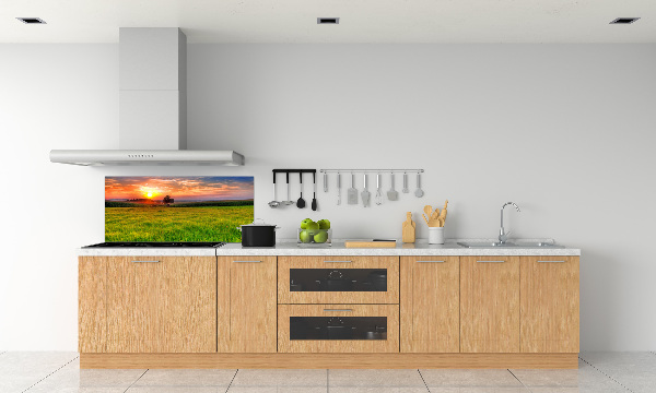 Cooker splashback Sunset meadow