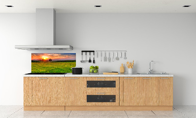 Cooker splashback Sunset meadow