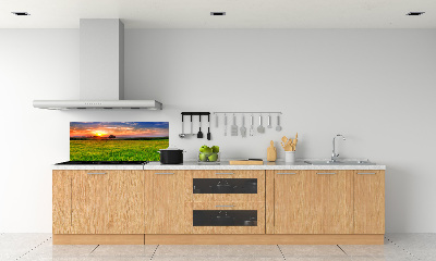 Cooker splashback Sunset meadow