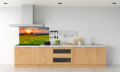 Cooker splashback Sunset meadow