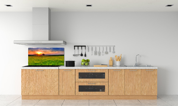 Cooker splashback Sunset meadow