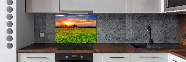 Cooker splashback Sunset meadow