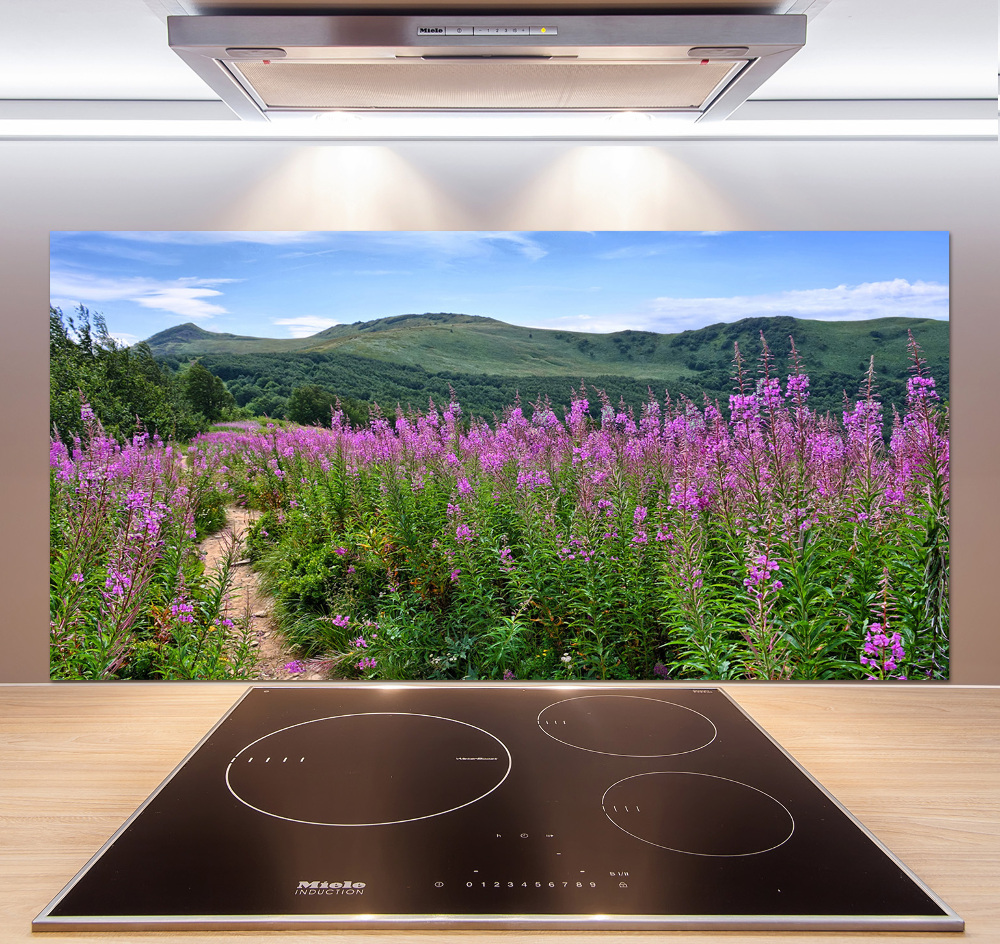 Cooker splashback Green hills