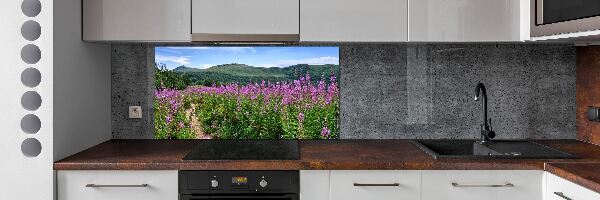 Cooker splashback Green hills