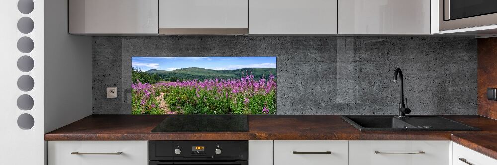 Cooker splashback Green hills