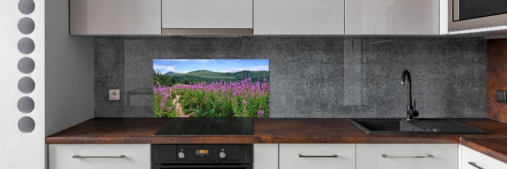 Cooker splashback Green hills