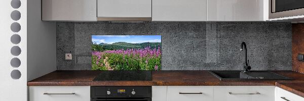 Cooker splashback Green hills