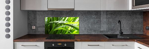 Kitchen splashback Drops on the grass